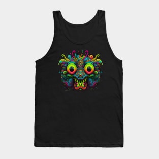 Psychedelic 3D Face #1 by Farbrausch Art 2023. Tank Top